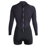 Womens Comp+ L/S Back Zip Springsuit 2/1.5mm-Boy Short (Ocena)