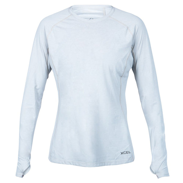 Womens Heathered Ventx Solid L/S Relaxed fit Top