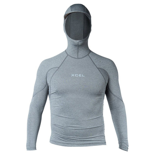 Mens Premium Stretch Performance Fit Hooded L/s
